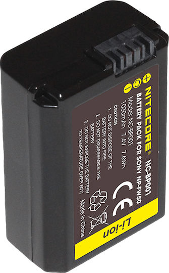 NiteCore Camera Battery NP-FW50 Lithium Ion (Li-Ion) 1030mAh Compatible with Sony
