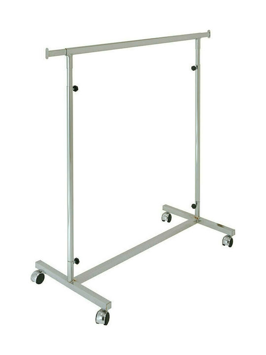 Garment Rack Metallic Telescopic In Silver Colour 164x50x210cm