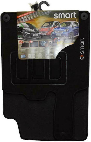 3Lines Front Mats 2pcs for Smart ForTwo 2015 Black