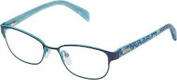Tous Kinder Metall Brillengestelle Blau VTK011 ...