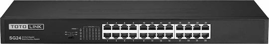 TotoLink SG24 Unmanaged L2 Switch με 24 Θύρες Gigabit (1Gbps) Ethernet