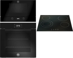 Bertazzoni Eingebautes Set von Haushaltsgeräten F60 11 MOD P L GNE + P60 4V M1 LAG BVN + F38 3 MOD MW S GNE