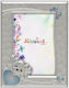 Slevori Bärchen Kinder Fotorahmen Silber Blau 9x13cm
