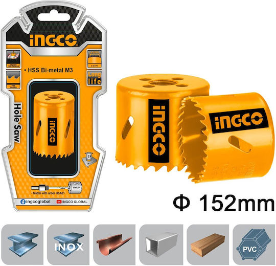 Ingco Hole Saw HSS for Wood, Metal and Plastic 1000gr