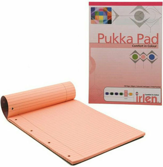 Pukka Μπλοκ Σημειώσεων Α4 100 Φύλλων Ριγέ Ροζ