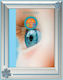 Slevori Schleife Kinder Fotorahmen Silber Blau 9x13cm