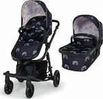 Cosatto Giggle Quad 2 in 1 Verstellbar 2 in 1 Baby Kinderwagen Geeignet für Neugeborene Night Rainbow