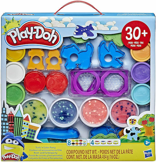 Hasbro Play-Doh Knete - Spiel-Set Tools N Farben Party für 3+ Alter, 12 Stück