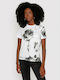 Desigual Mickey Γυναικείο T-shirt Λευκό με Στάμπα