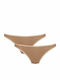 Go H Mini Βαμβακερά Women's Slip 2Pack Brown