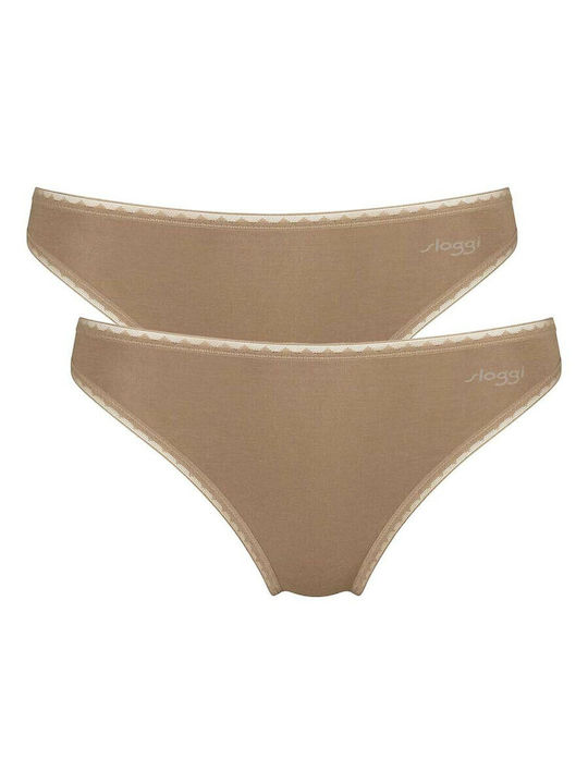 Sloggi Go H Tai Βαμβακερά Γυναικεία Slip 2Pack ...