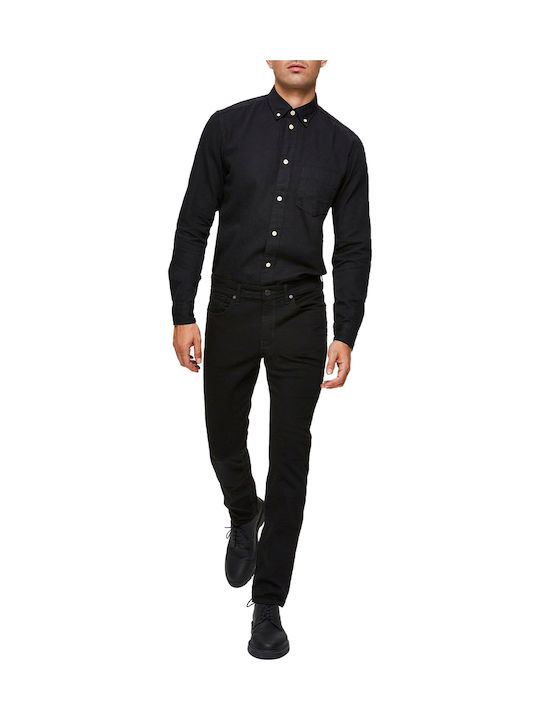 Men's Jeans Pants Elastic with Slim Fit Black