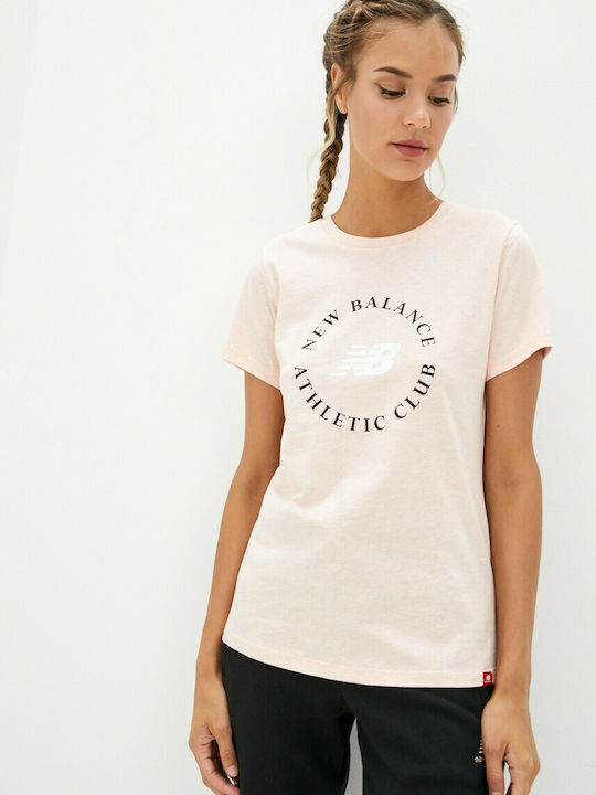 New Balance Damen Sport T-Shirt Rosa
