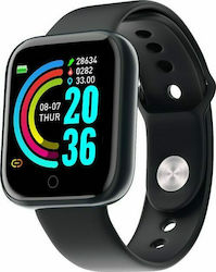 Clever V2 Smartwatch με Παλμογράφο (Μαύρο)