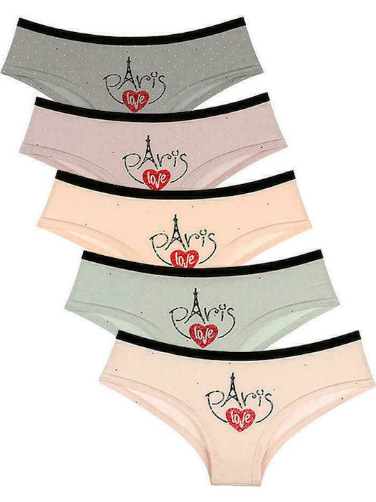 Filinda Paris Hipster Slip MultiPack Pink/Beige/Grey