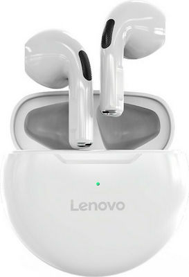 Lenovo HT38 Earbud Bluetooth Handsfree Earphones with Sweat Resistance and Charging Case Whitά