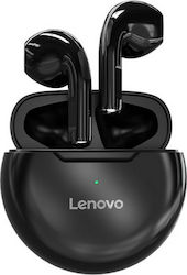 Lenovo HT38 Earbud Bluetooth Handsfree Ακουστικά με Αντοχή στον Ιδρώτα και Θήκη Φόρτισης Μαύρα