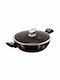 Berlinger Haus Metallic Line Shallow Pot made of Aluminum 3.8lt / 28cm Shiny Black
