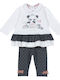 Kids' Set with Leggings Winter 2pcs Ecru Bear Queen Set