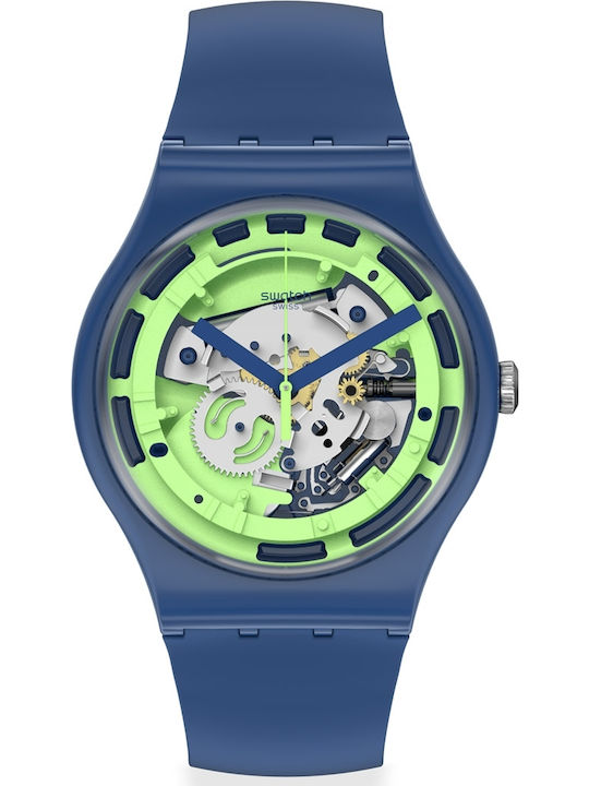 Swatch Anatomy Ανδρικό Ρολόι 41mm Μπαταρίας με Μπλε Καουτσούκ Λουράκι