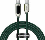 Baseus Display Braided USB 2.0 Cable USB-C male - USB-C male 100W Green 2m (CATSK-C06)