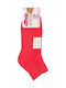 Dal 928 Women's Solid Color Socks Red