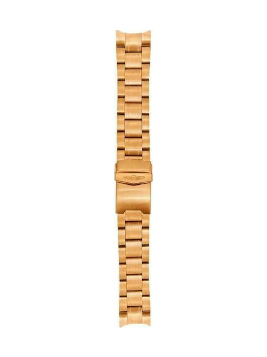 Bobroff Metallic-Armband Rose Gold 22mm