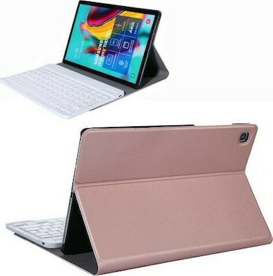 Flip Cover Piele artificială cu Tastatură Engleză SUA Rose Gold (Galaxy Tab S6 Lite 10.4)