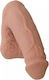 Doc Johnson Pack It Lite Dildo realist cu Scrotum Caramel 12cm