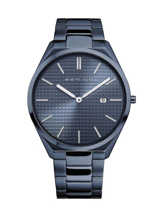Bering Time Ultra Slim Ανδρικό Ρολόι 40mm Μπατα...