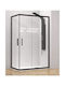 Karag Efe 100 NR-10 Cabin for Shower with Sliding Door 80x130x190cm Clear Glass Nero