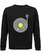 Sweatshirt Unisex, Organic "Space Vinyl Music", Black