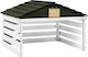 vidaXL Mower Shed White for Lawnmower Robot 78x...