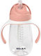 Beaba Baby Cup with Handles and Straw made of Plastic Pink 300ml for 8m+m+