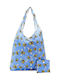 Eco Chic Bees Fabric Shopping Bag Blue