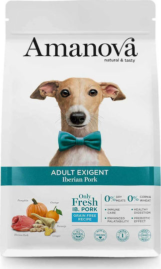 Amanova Adult Exigent 10kg Dry Food Grain-Free for Adult Dogs with Pork