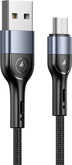 Usams U55 Geflochten USB 2.0 auf Micro-USB-Kabel Schwarz 1m (SJ450USB01) 1Stück