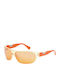 Police Men's Sunglasses with Orange Plastic Frame and Orange Lens