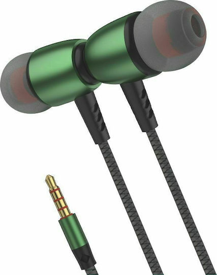 EJ-091 In-ear Handsfree με Βύσμα 3.5mm Πράσινο