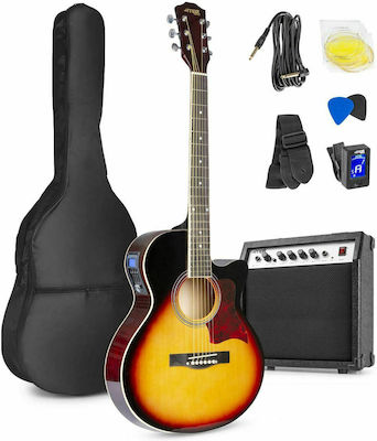 MAX SHOWKIT SUNBURST ELECTROACOUSTIC GUITAR PACKAGE