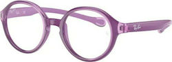 Ray Ban Children's Plastic Eyeglass Frame Purple RB9075V 3880