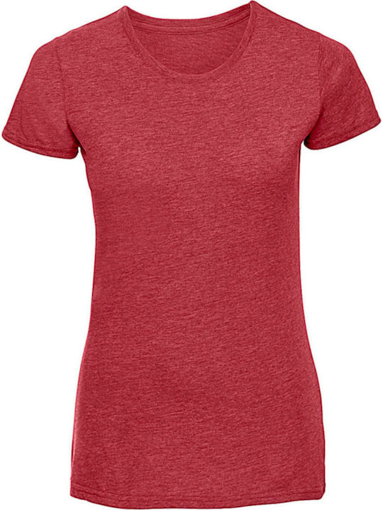 Russell Europe HD R-165F-0 Damen T-Shirt Red Marl