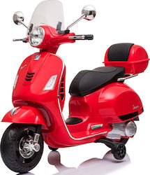Motocicletă pentru copii Licențiat Vespa Piaggio Electrică 6 volți Roșu