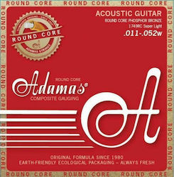 Adamas Round Core String Set Σετ Χορδών Phosphor Bronze 11 - 52" Super Light Adamas Round Core String Set Σετ Χορδών Phosphor Bronze 11 - 52" Super Light