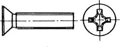 Lalizas Screw Boat Deck Crosshead Countersunk 5x60mm Stainless Steel 316 DIN 965 / ISO 7046