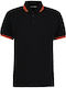 Kustom Kit Tipped Collar KK409 Ανδρικό Διαφημιστικό Polo T-shirt Black / Orange