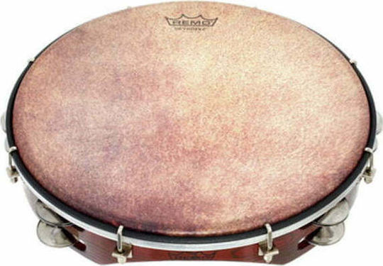 Remo Remo Valencia Tamburin Calabria Tambourine 12 Zoll mit Synthetisches Leder
