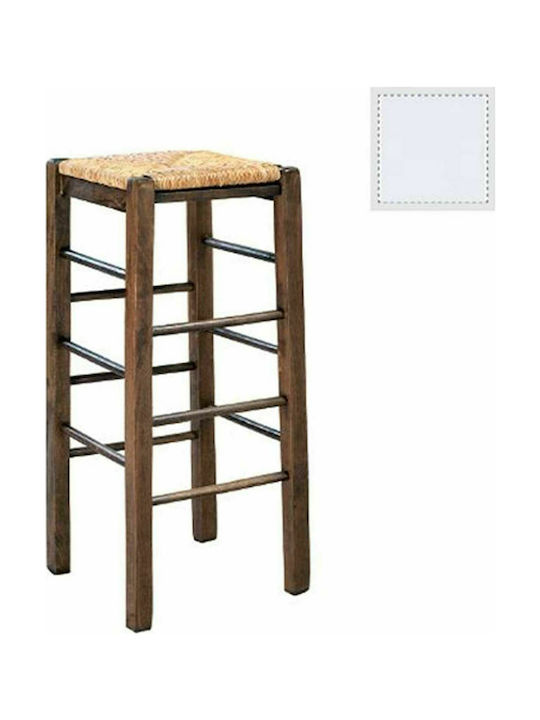 Stool Bar Wicker White 4pcs 35x35x80cm