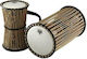 Remo Djembe Talking Drum Fabric African Stripe με Κούρδισμα με Σχοινί