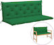 vidaXL Garden Swing Cushion with Backrest Green 150x50cm